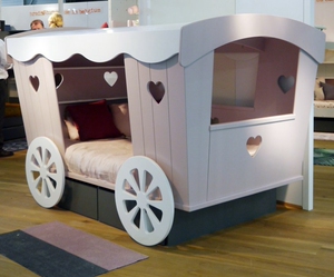 美式儿童床实木高架床高低床巴士床公交车汽车床上下床双层床定制