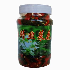 云南特产曲靖韭菜花腌干巴菌下饭菜咸菜小米辣椒酱菜1000g