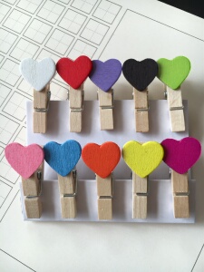 照片墙相片夹创意夹子木质彩色爱心可爱书签寝室装饰夹子