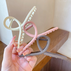 韩国简约彩色金属抓夹女气质盘发发夹后脑勺网红新款鲨鱼夹发抓夹