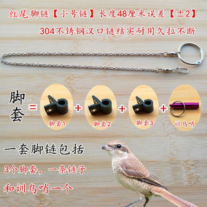 鸟用脚链脚环/红尾脚链脚套皮套/伯劳脚套脚环皮套鸟具伯劳鸟链子