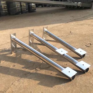 小区不锈钢监控立杆2米3米3.5米4米6摄像头枪机球机支架室外吸墙