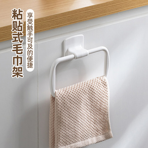日本厨房柜门抹布架免打孔凉洗碗布架子擦手巾挂架壁挂毛巾置物架