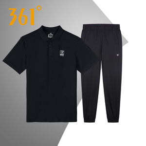 361运动套装男夏季2022新款polo衫男装361度官网旗舰店运动服男r