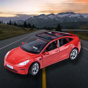 仿真1:24特斯拉model3合金汽车模型男孩玩具车小汽车摆件儿童玩具