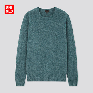 优衣库 男装 柔软绵羊毛圆领针织衫(长袖 毛衣) 429071 uniqlo