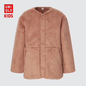 优衣库秋冬 童装/男童/女童防风摇粒绒开衫保暖抓绒(外套) 439305
