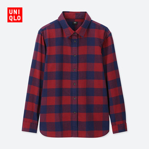 女装 法兰绒格子衬衫(长袖) 412258 优衣库uniqlo