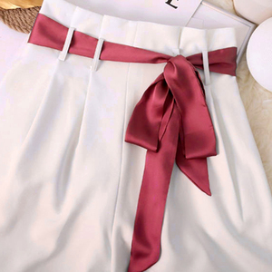 春夏丝绸长条布带配连衣裙腰带女士简约百搭裙带女清新蝴蝶结轻薄