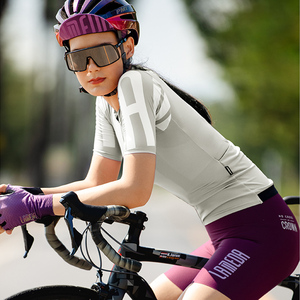 兰帕达2022新款夏季骑行服女专业高端紧身短袖公路自行车骑车服装