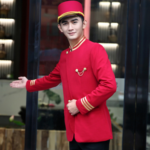 酒店门童迎宾服装接待礼宾工作服秋冬装会所宾馆泊车员制服套装春