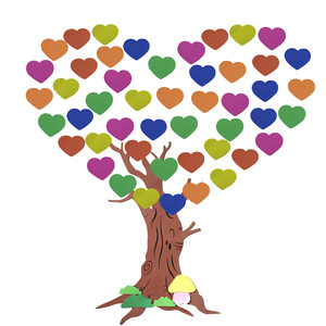 创意古诗心愿墙许愿树小学立体教室布置装饰文化墙贴店铺班级主题