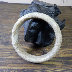 2575号 新疆哈密鱼籽化石手镯 小米玉镯子 圈口60.5mm
