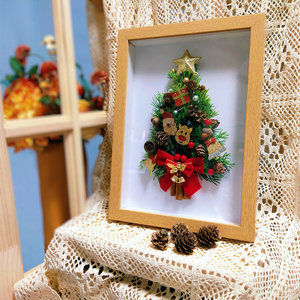 圣诞节相框diy自制幼儿园亲子活动沙龙礼物装饰立体画手工材料包