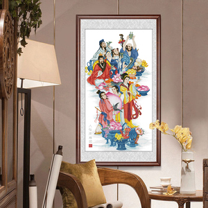 八仙拜寿十字绣八仙过海中国古代人物贺寿图2021新款线绣寿生日