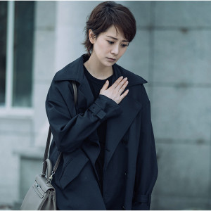 欧美甜蜜海清田蜜明星同款女装黑色风衣中长款英伦风宽松外套大衣