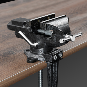 小台钳家用桌钳两用台虎钳小型工作台万向平口钳多功能快速夹持