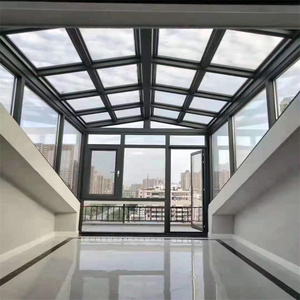 钢结构夹胶钢化玻璃顶阳光房彩钢板盖顶阳光房封阳台露台玻璃房