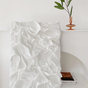 创意婚庆道具褶皱布压褶肌理布艺diy手工立体面料装饰背景板造型