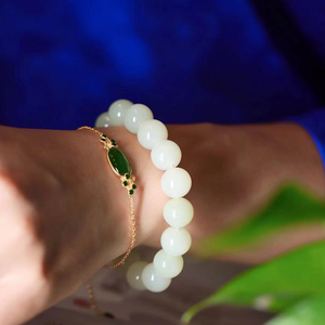 22婆罗花玉石珠宝新疆和田玉手镯平安扣玉吊坠镯子戒指手串