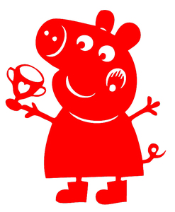 fd25传统新款剪纸小猪佩奇剪纸窗花中国风特色幼儿园剪纸红色纸质