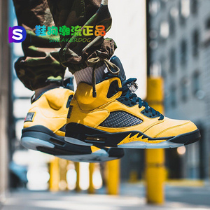 鞋狗潮流air jordan 5 aj5密歇根黑黄东京限定男篮球鞋cq9541-704