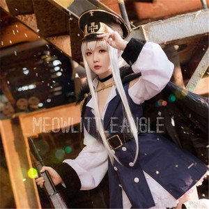 少女前线 枪娘 德皇 kar98k毛瑟步枪 白色80cm长直发cos假发