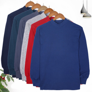 中高领棉毛衫上衣男老年人