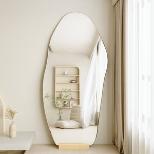 不规则镜子全身穿衣镜卧室少女家用落地壁挂试衣镜镜异形全身镜
