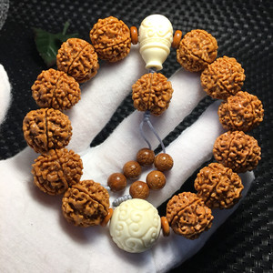 把玩精品尼泊尔大金刚菩提根子配饰手串6瓣男款冷门文玩盘玩手链