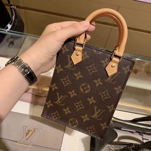 lv路易威登新款女包迷你mini tote单肩斜挎老花m69442托特琴谱包