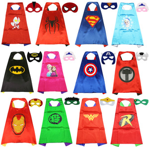 六一节披风儿童服装披风超人cosplay成人蜘蛛侠双层披风斗篷英雄