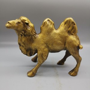 纯铜双峰骆驼摆件铜器家居室内客厅动物招财装饰工艺礼品摆件