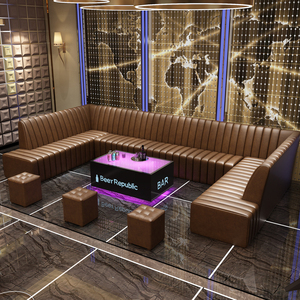 定做ktv包厢u型会所沙发茶几 音乐酒吧清吧转角l型沙发卡座组合