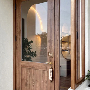 定制实木原木门做旧门老榆木松木室内民宿日式复古装修免漆平开