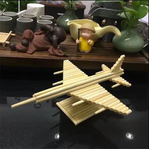一次性筷子纯手工diy制作飞机模型摆件 竹艺品 特色手工艺飞机
