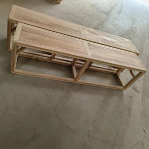 001人付款淘宝新中式实木茶桌办公室泡茶简约茶台马蹄桌白茬榆木家具