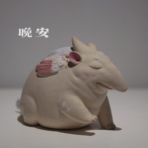 【食梦貘】吃梦兽美梦文艺失物招领礼品手工陶瓷摆件床头柜北欧