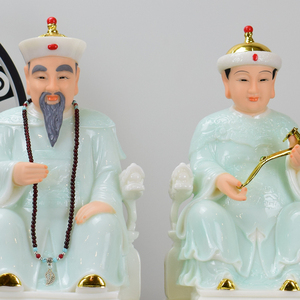 汉白玉胡三太爷太奶神像供奉黄三太爷太奶四大家族家用佛像摆件