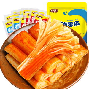 盐津铺子手撕蟹柳网红零食蟹味棒即食蟹肉棒休闲小零食小吃蟹棒