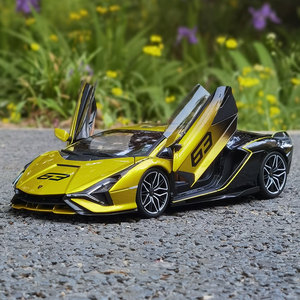 比美高 1:18 兰博基尼Sian FKP37 2019 纪念款 跑车合金汽车模型