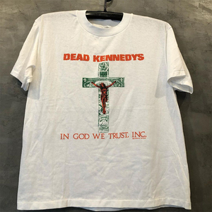 欧美dead kennedys重金属摇滚朋克风乐队潮牌短袖十字架印花t恤男