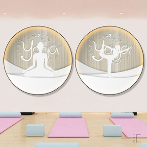 瑜伽馆装饰画艺术挂画禅意印度东南亚健身房普拉提瑜伽室墙面壁画