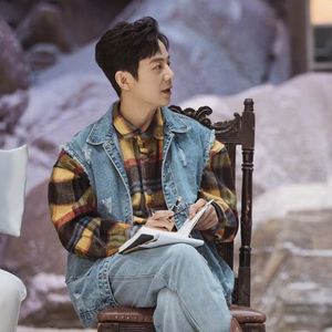 原版大侦探第七季何炅同款马甲潮流百搭牛仔外套内搭衬衫男女潮