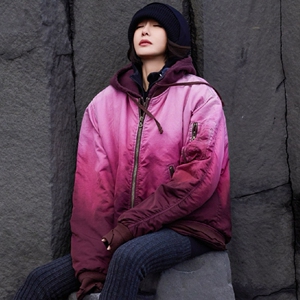 原版花儿与少年5秦岚同款夹克外套秋冬美式街头渐变色上衣女衣服
