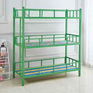 托管学生三层铁床幼儿园儿童三层床上下床午睡床午托班铁床宿舍床