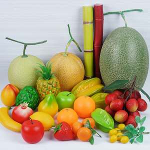 仿真塑料水果模型苹果菠萝香梨哈密瓜橘子假果蔬拍摄道具食玩教具