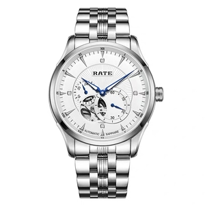 雷特机械表全自动防水大表盘手表rate商务正品1823g男表雷特钢带