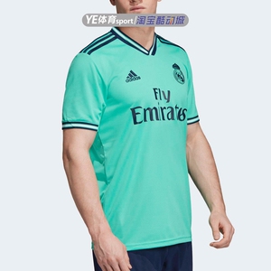 阿迪达斯adidas 19-20赛季皇马第二客场足球服球迷印号球衣eh5128