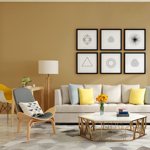 暖色系黄色驼色浅咖色壁纸无纺布墙纸卧室床头客厅电视背景墙墙纸